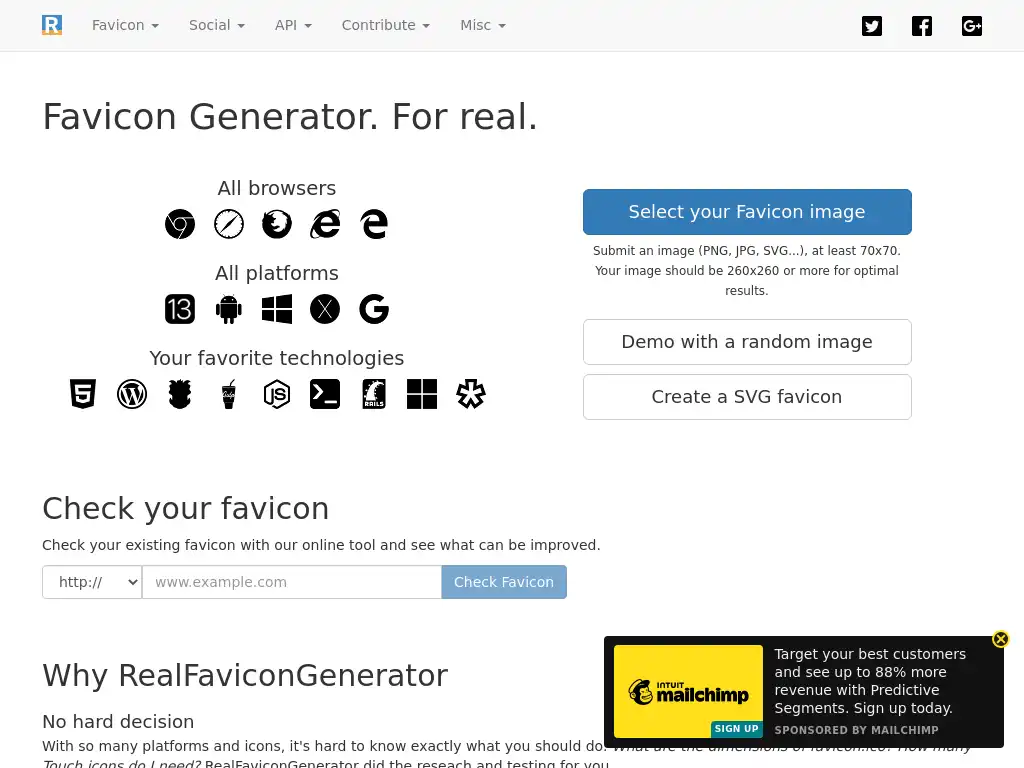 Photo of resource Real Favicon Generator
